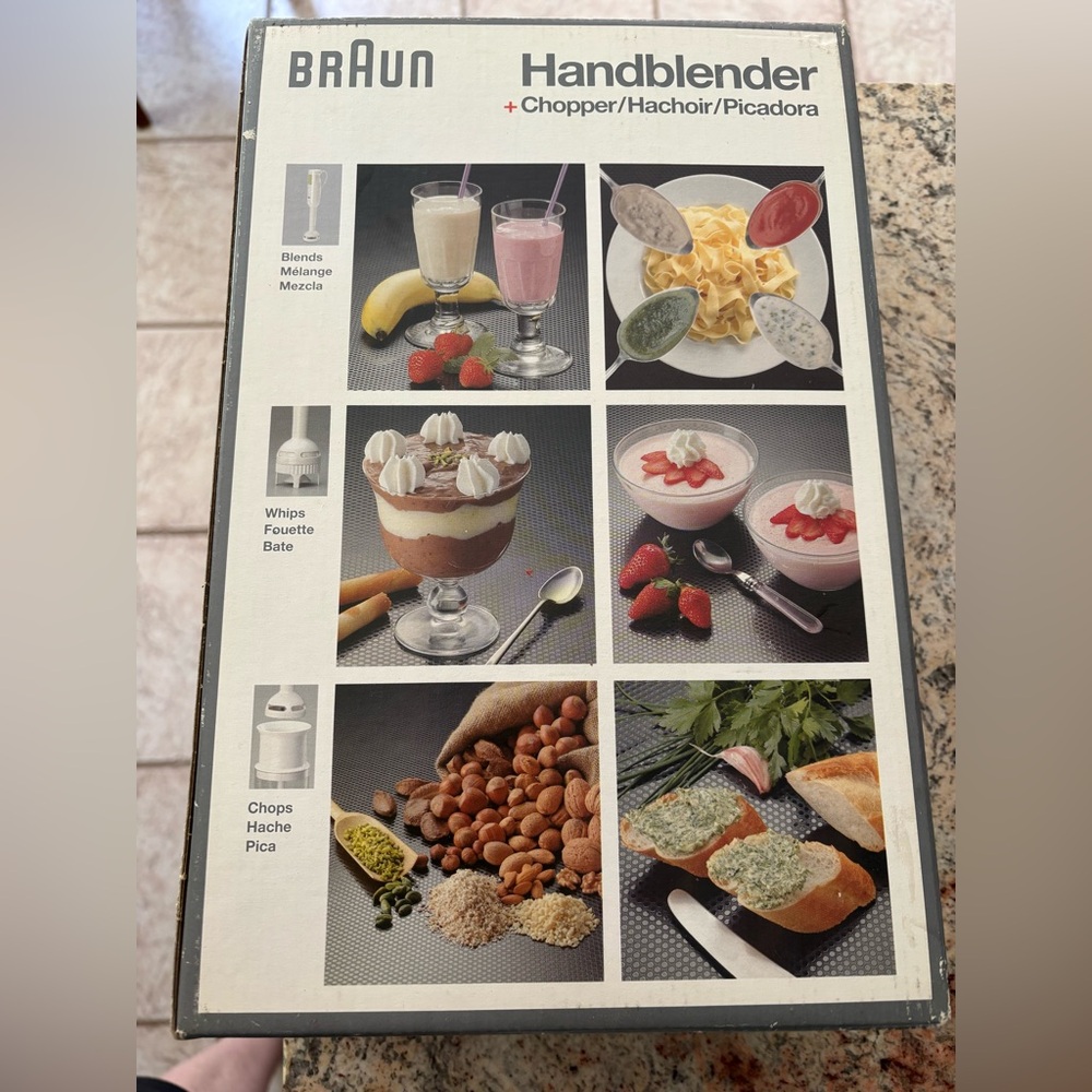 Never used Braun handblender and chopper